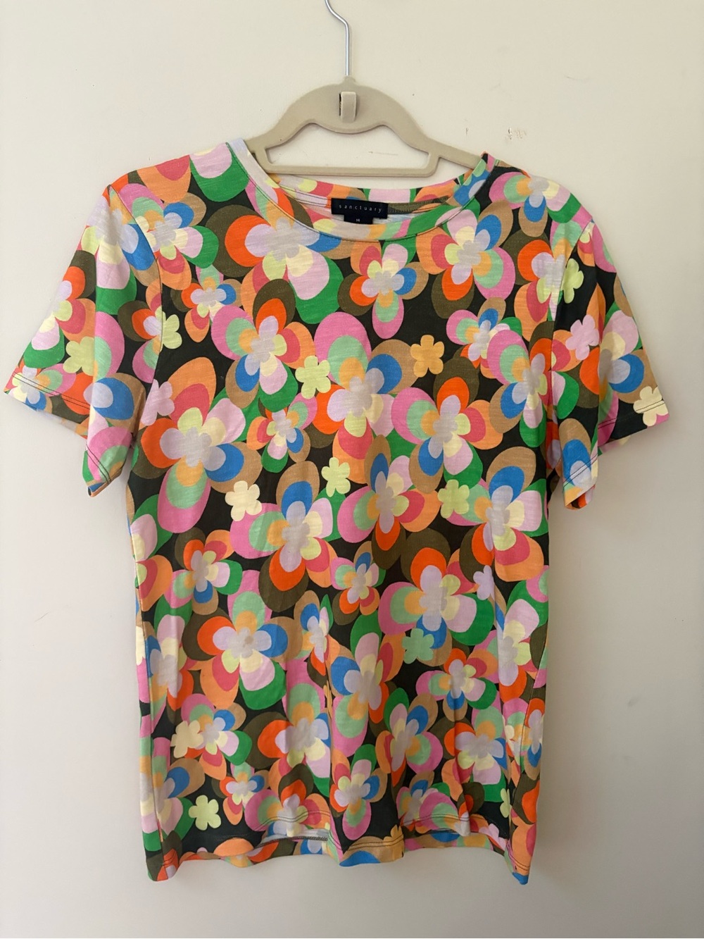 Sanctuary Multicolor Floral Graphic Tee with Pastel Accents